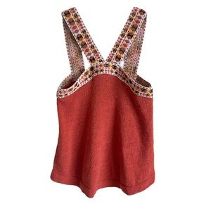 Madewell Coral Embroidered Swing Sweater Tank Sz XXS